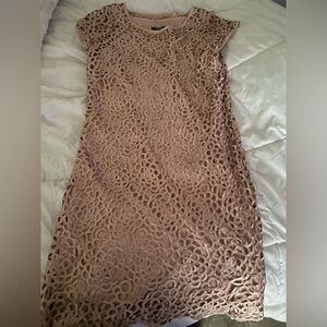 Onyx Nite Short Sleeve Midi Statement Crochet Dress